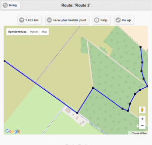 Route op de kaart tekenen