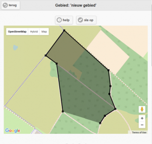 Beheersgebieden op kaart aangeven en toewijzen aan terreinbeheerder