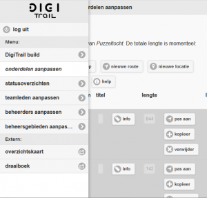 Basis van DigiTrail build: tochtonderdelen aanmaken en aanpassen